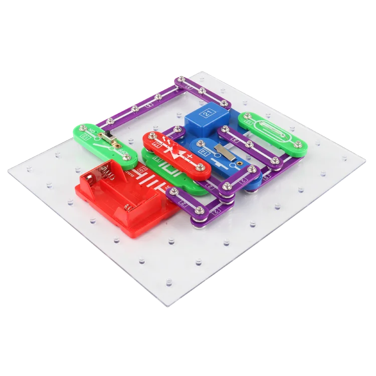 Circuit construction kit. Educational Appliance circuit Board Kids Electronic Puzzle.