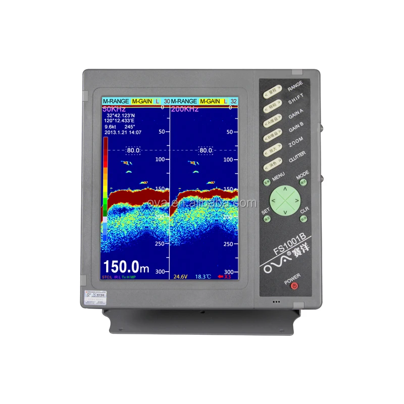 

OVA 10'' Screen Marine GPS fish finder sonar FS1001B echo sounder for fishing