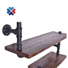Plumbing pipes wood and pipe dining table 1/2" 3/4" rustic pipe shelves