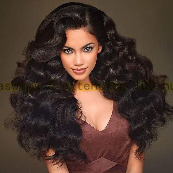 

Full and natural 300% High Density body wave Lace Frontal Wig High Density Brazilian Virgin Human Hair Front Lace Wig, Pure color