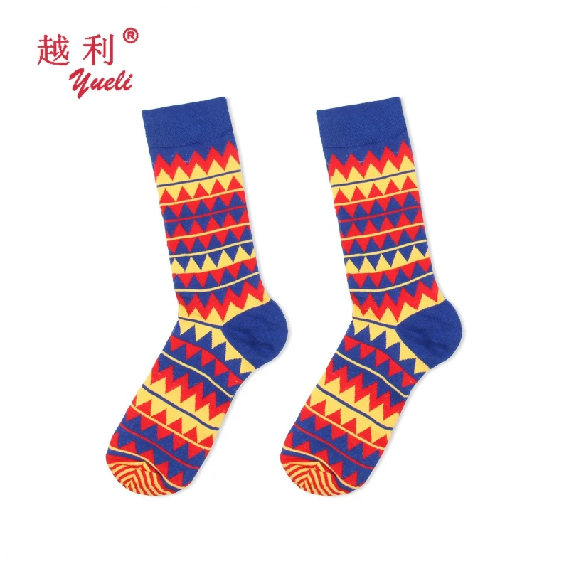 

Latest wholesale cotton men tube fashion happy socks, Multicolor
