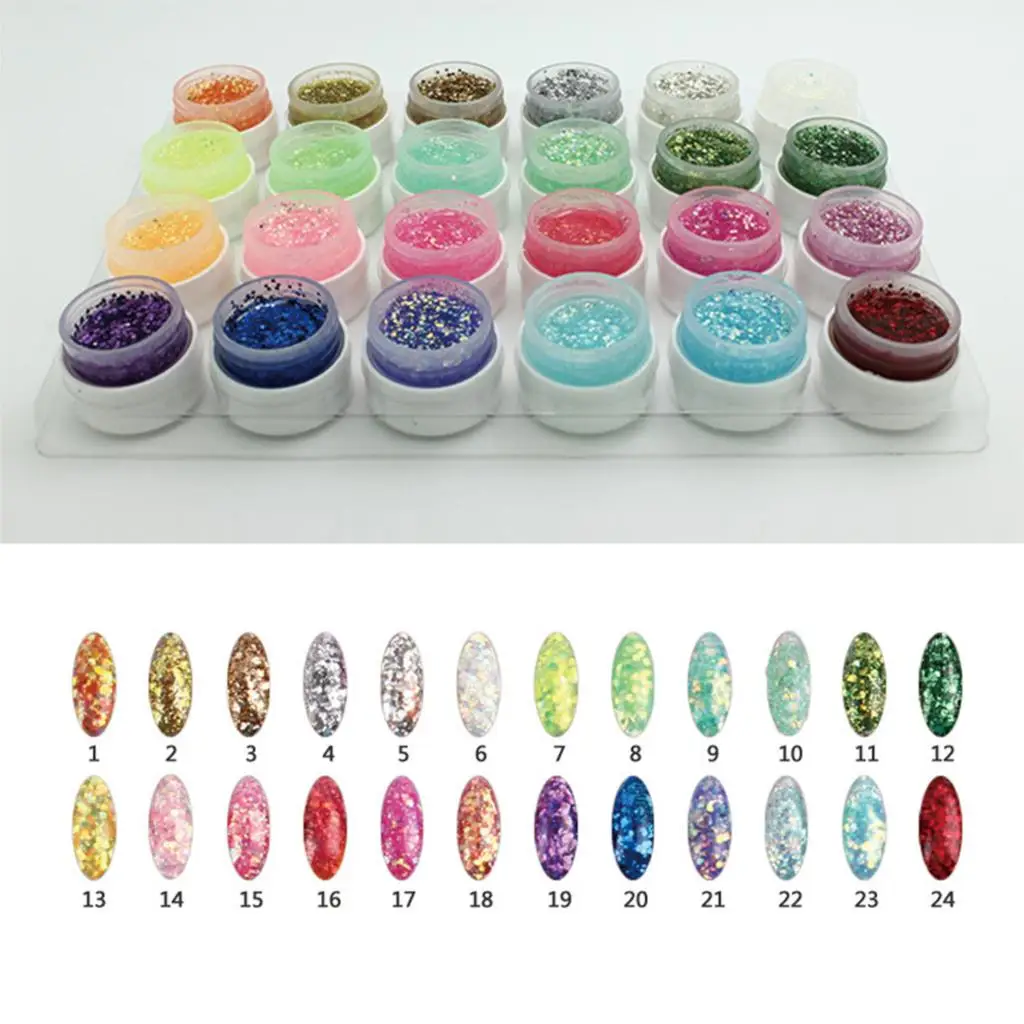 2016 hot sale 8ml Beautiful Glitter Powder Glue Nail Polish Soak Off UV Lamp Gel Long