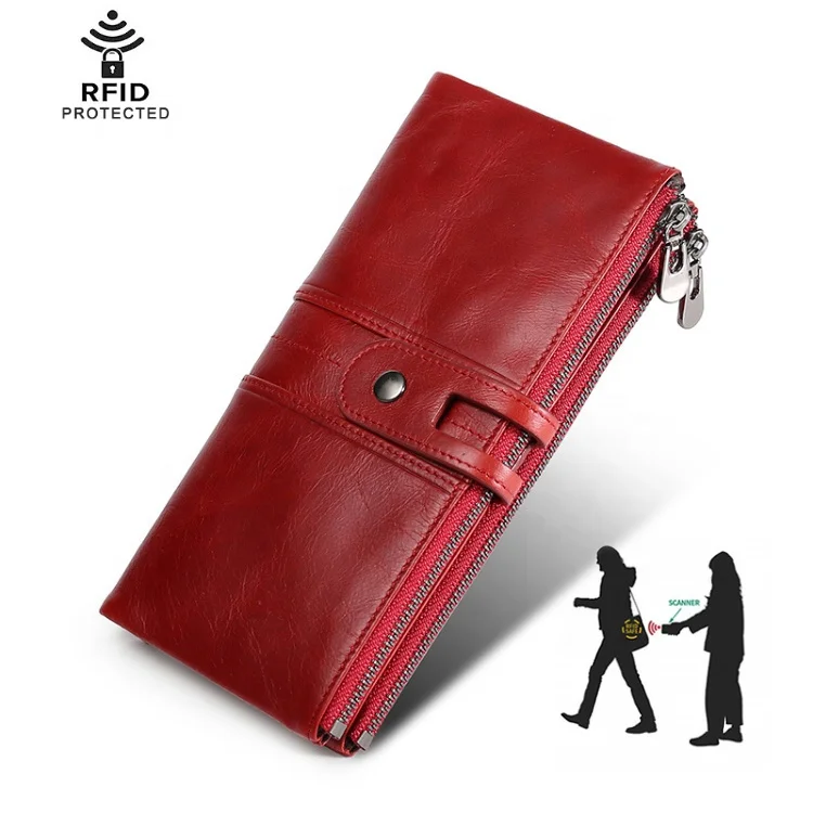 

Fashion Multi Credit Card Holder Lady Clutch Purse Long Money Clip Leather Wholesale Women RFID Blocking Wallet