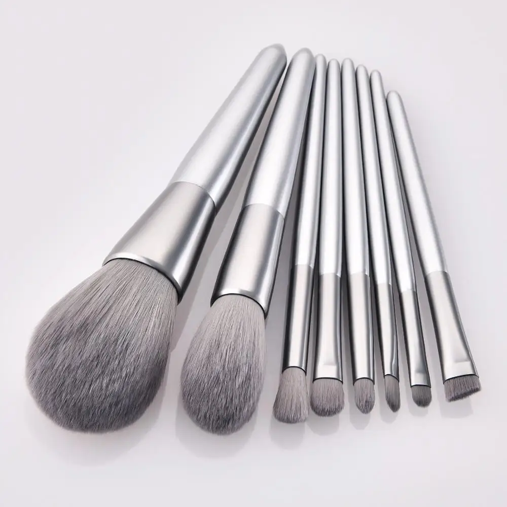 

Personal Care Beauty Cosmetic Fashion Makeup Kabuki Brush Sets, Silver