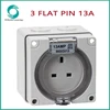 56SO313 IP66 Single phase 3 flat pin 13A 250V industrial socket