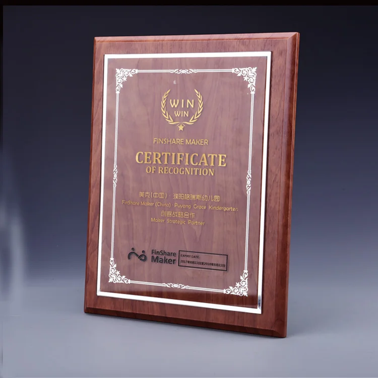 Odm/oem Corporate Plaques Custom Design Wood Award Plaques Blank Shield