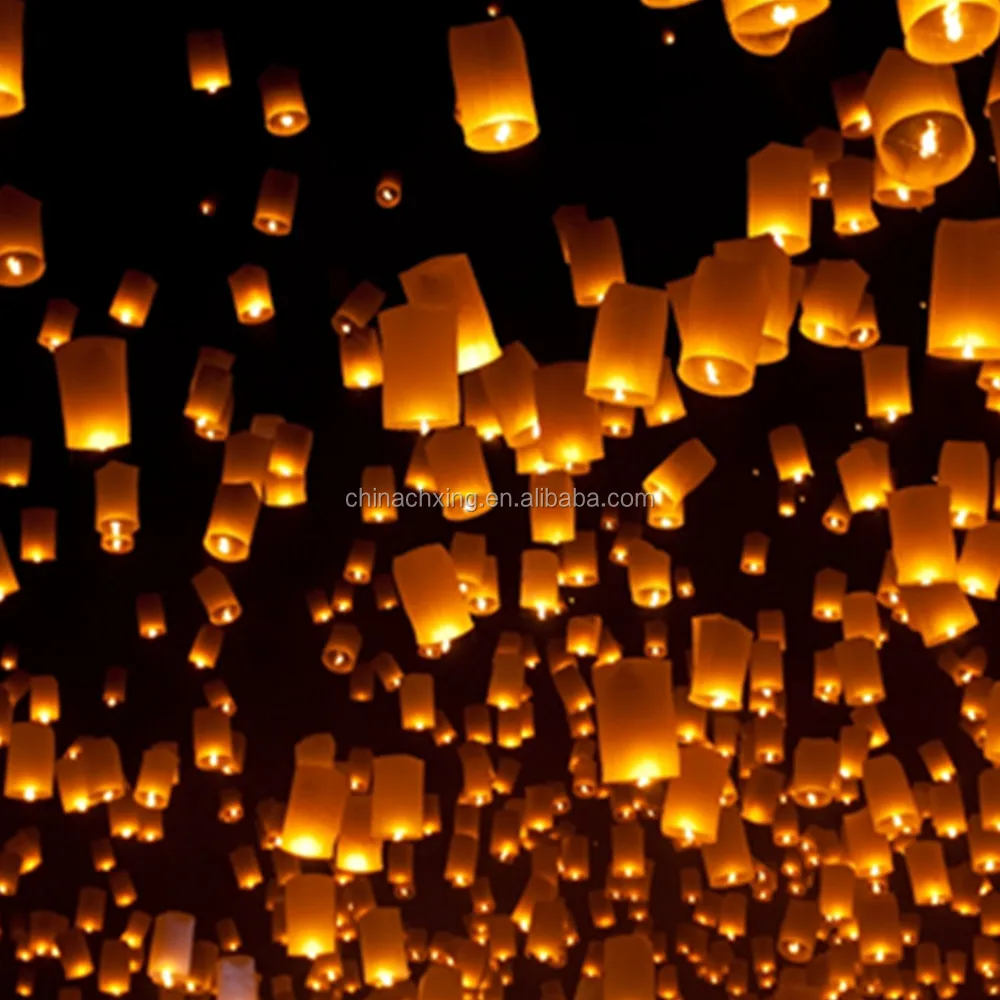 floating wish lanterns