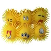 TPR rubber custom yo yo smile face flashing puffer ball