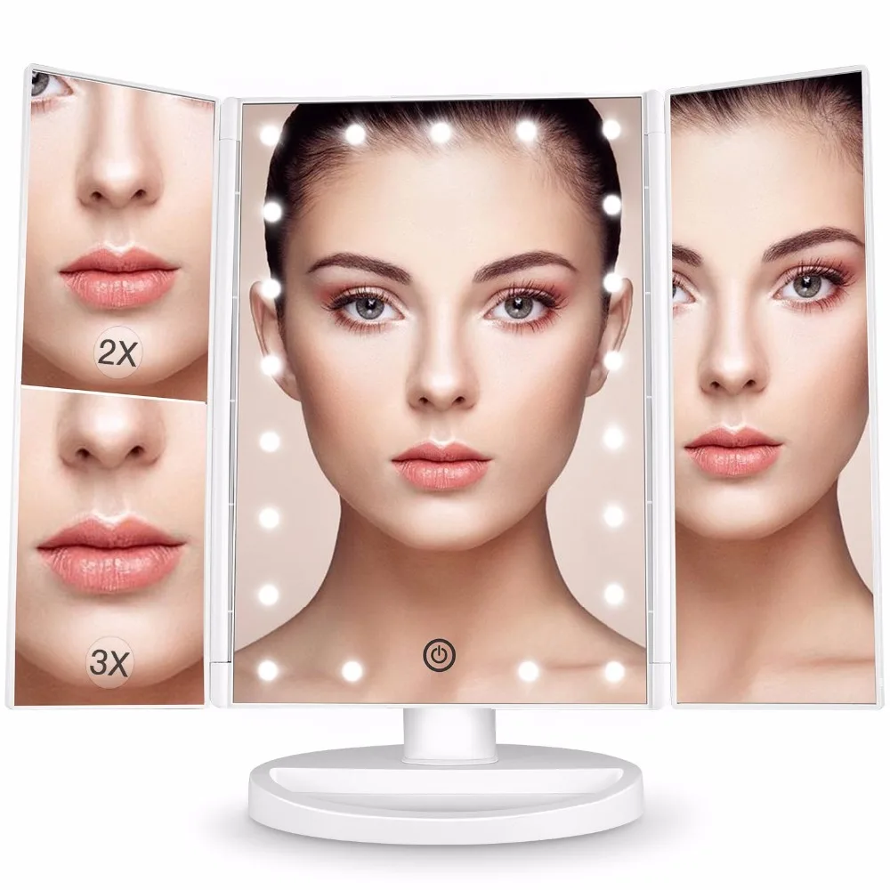 

Glamour Beauty Touch Screen Makeup LED Mirror with 16/21 LEDs Lighted Make-up