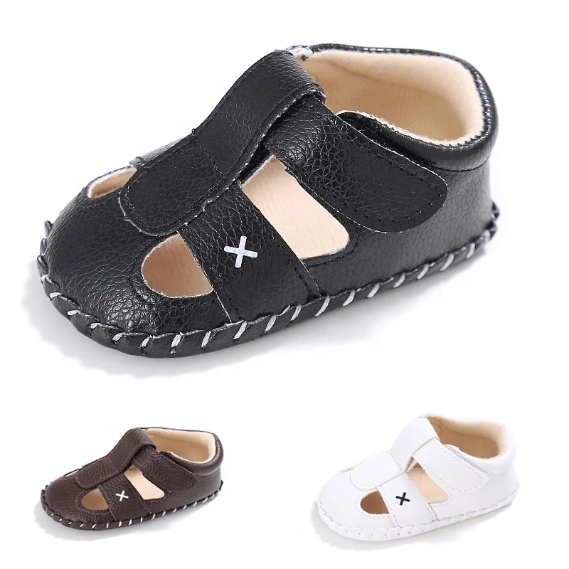 

Fashion Baby Sandals Newborn Summer Sandals Boys And Girls Hollow Out PU Breathable Solid Color Baby Beach Shoes Infant Shoes
