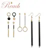 Wholesale Simple Long Drop 4pcs/set Chain Hanging Earrings For Girls