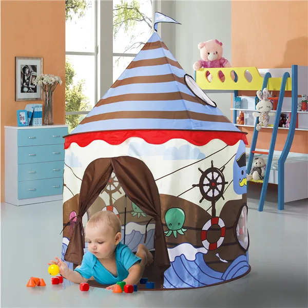 2019 Top Selling Factory Play Tent For Kids Castle For Children Boys And Girls Viking Pop Up