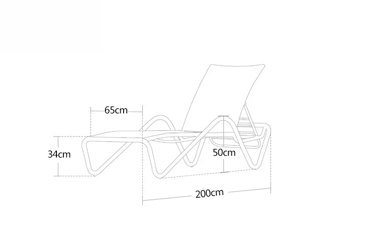 Размер шезлонга для бассейна