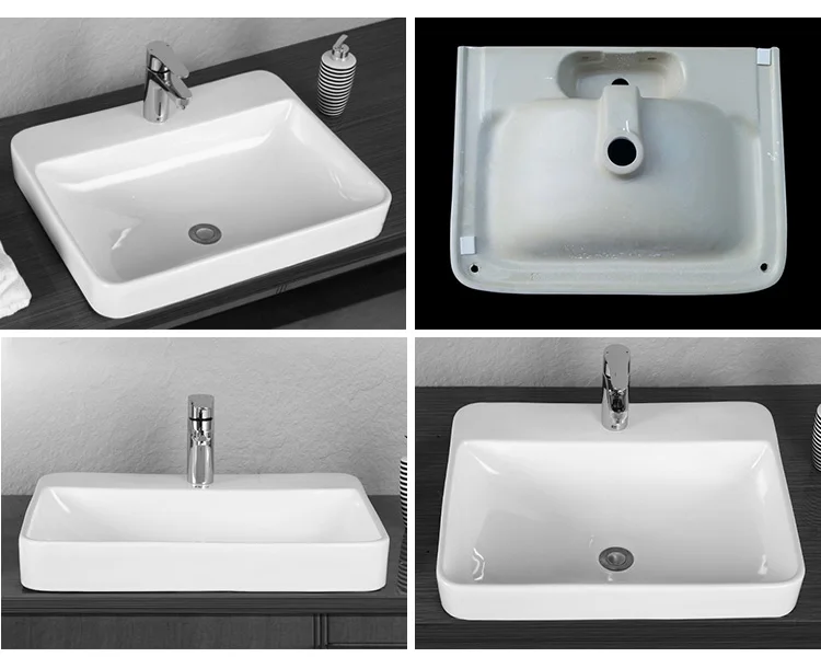 Sanitary ware white bathroom art cabinet basin