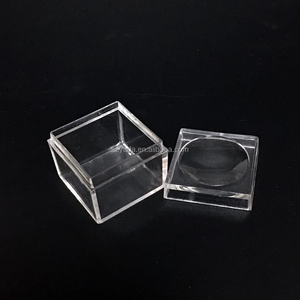 Square Cube Clear Acrylic Small Bug Magnifier Box Injected Magnifying Specimen Box Bug Viewer