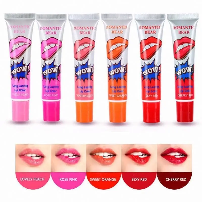 

2pcs /set Women Lip Gloss Girls Waterproof TATTOO Meguc Color Peel Mask Tint Long Lasting Makeup Lips, N/a