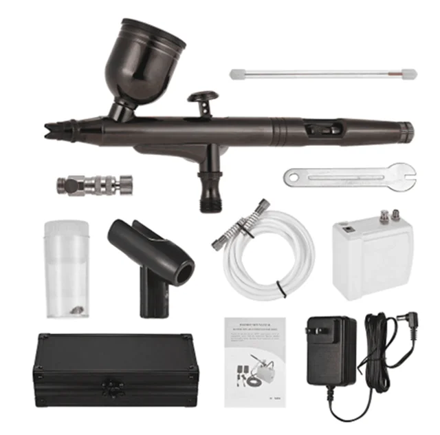 

Double Action Gravity Feed Air brush Set and Airbrush Compressor