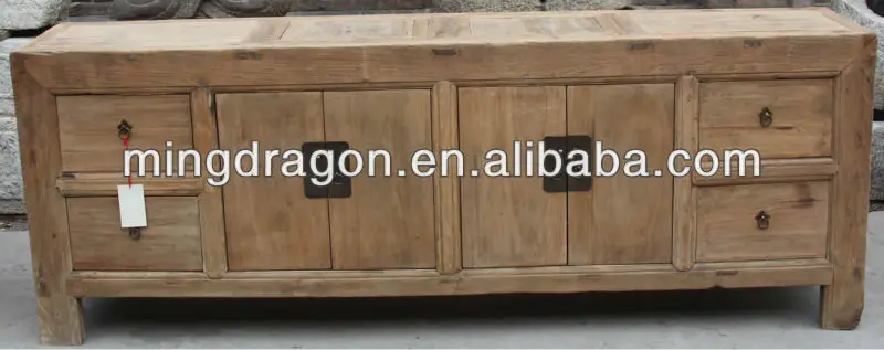 Chinese Antieke Shanxi Effen Gerecycled Elm Hout Natuurlijke Kast - Buy