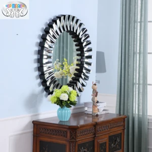 Image of TOP MIRRIR New household wall pu mirror decorative mirror