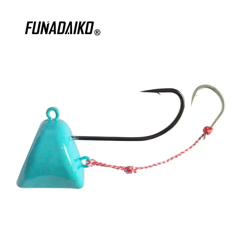 

HOT SALE Tenya jigfunadaiko 60g 90g 120g 150g Fishing Hook Double Mustad Hook Lead Jig Head Tenya Jig tuna hooks, 5 colors