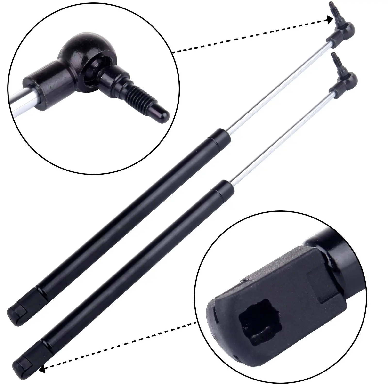CPWYAXG 2pcs Back Window Glass Lift Supports Rear Side Gas Charged Shock Strut Pro For Jeep For Liberty 2002-2008