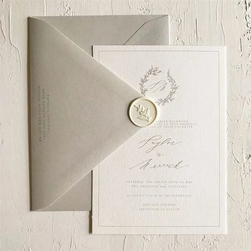 Custom Design High Quality Wedding Cards And Envelopes For Invitation ...