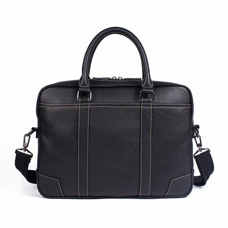 

Online 2020 New Design 9879-2 Genuine Leather Men's Bag Crossbody Business Men's Handbag Briefcase Leather Shoulder Bag For Men, Black