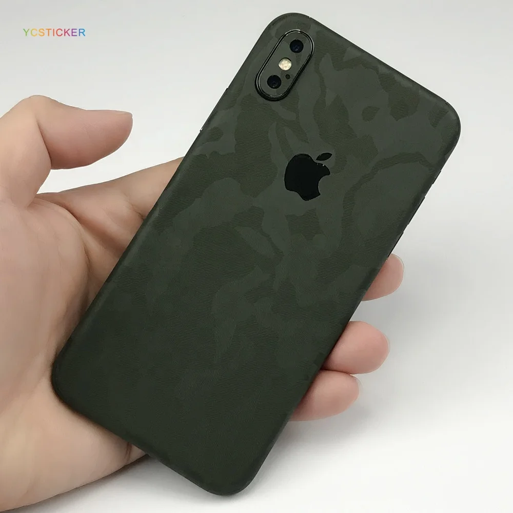 

3M Green Camo FullBody Precision Edge to Edge Coverage Easy to Apply Vinyl Skin Sticker for iPhone X with 3D Texture camouflage