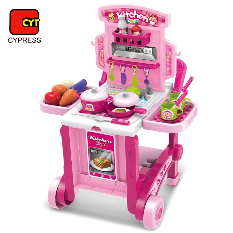 trolley kitchen set for girl