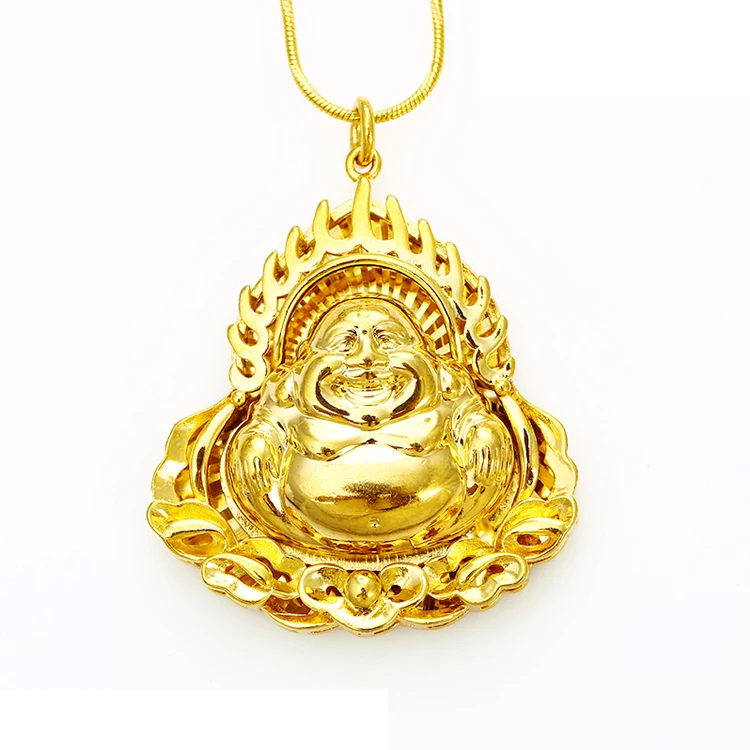 

Xuping costume jewellery dubai 24K gold religious Buddha pendant necklace