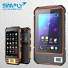 Portable wireless handheld laser tablet rugged barcode scanner android with waterproof outdoor biometric fingerprint reader