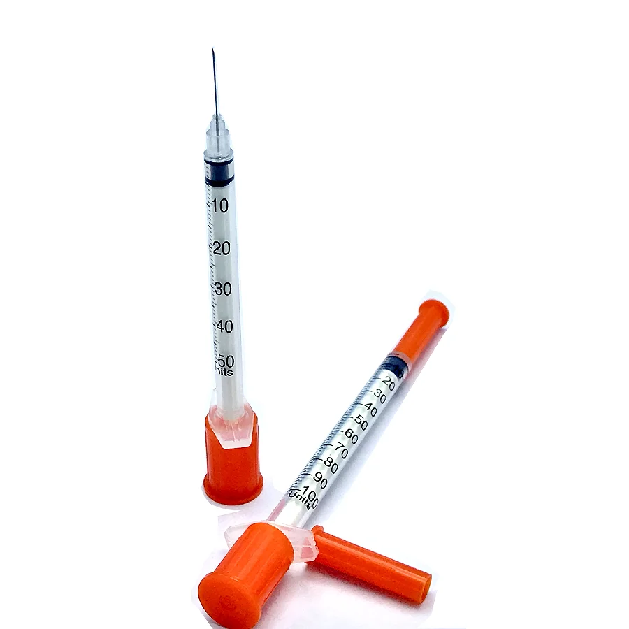 Disposable 1ml 0.5ml 0.3ml Hospital Grade Insulin Syringes And Needle
