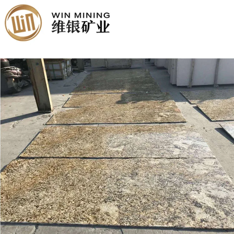 Gold Yellow Standard Granite Slab Size In Polishing Surface For