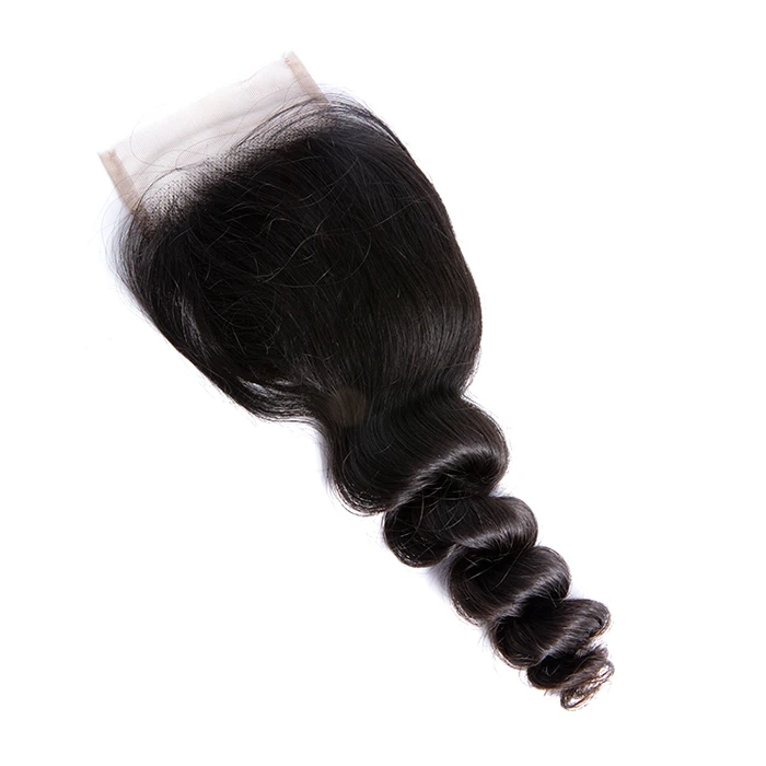

Full cuticle aligned factory price loose wave human hair weaving closures virgin raw hair wholesale closures