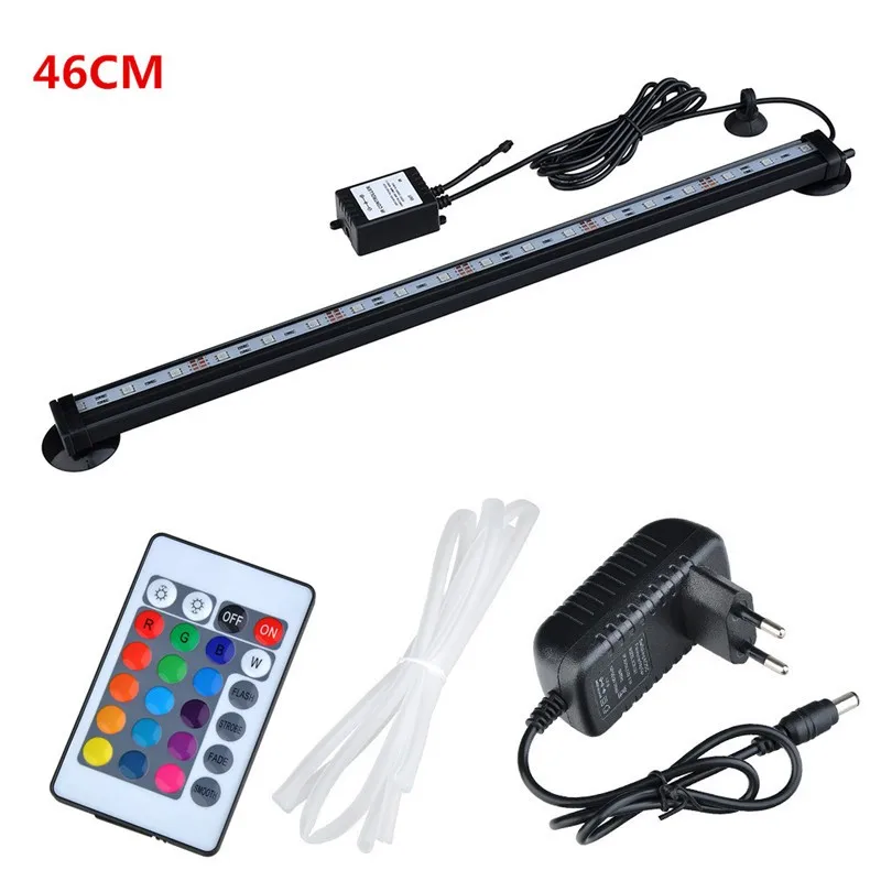 Full waterproof LED bar design provide oxygen for fish 48CM Waterproof White LED Aquarium Fish Tank Lamp