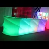 modern weaved nightclub bar light up illuminated bar portable 16 colors changing led plastic drink bar counter with remote