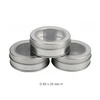 Cheap Price Plain Silver Small Round Windowed Tin Can 65mm diameter Wholesale