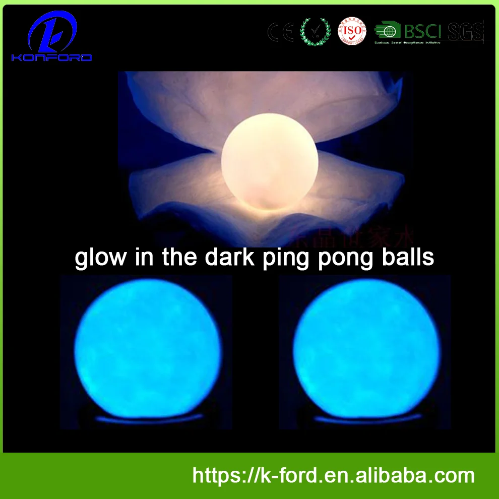 Factory Production Glow Fob Luminous Table Tennis Ball Glow In The Dark Plastic Balls Buy Glow