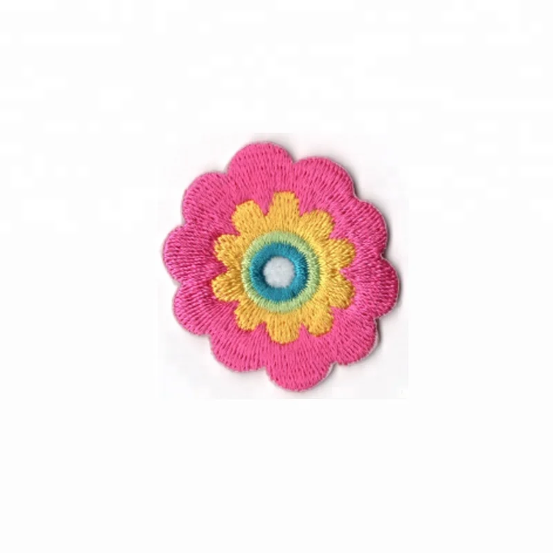 

Flower Iron On Backing Embroidered Patches, As customer's resquest
