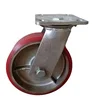 Swivel Heavy Duty 6 "x 2" PU On Cast Iron Trolley Cart Caster Wheel