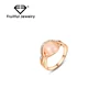 Women's favorite delicate Rose Gold single Opal crystal precious jewelry women needs ring beautiful engagement rings