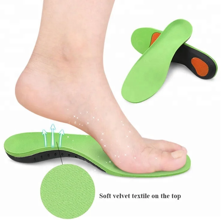 

Plantar Fasciitis Feet Insoles Arch Supports Orthotics Inserts Relieve Flat Feet Foot Pain Sports Orthopedic Insoles, Green, black or custom