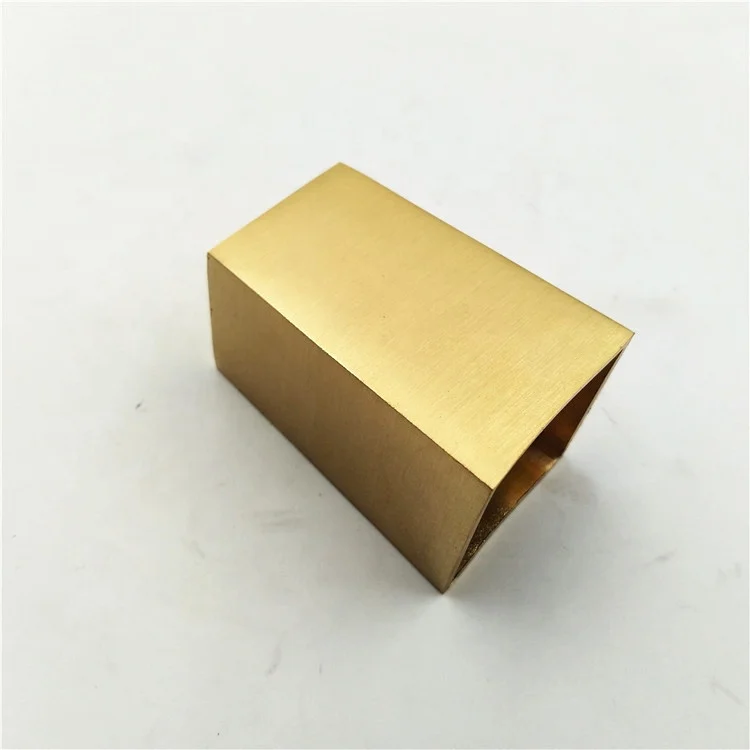 Square Metal Brass furniture feet end caps brass furniture foot caps TLS-60