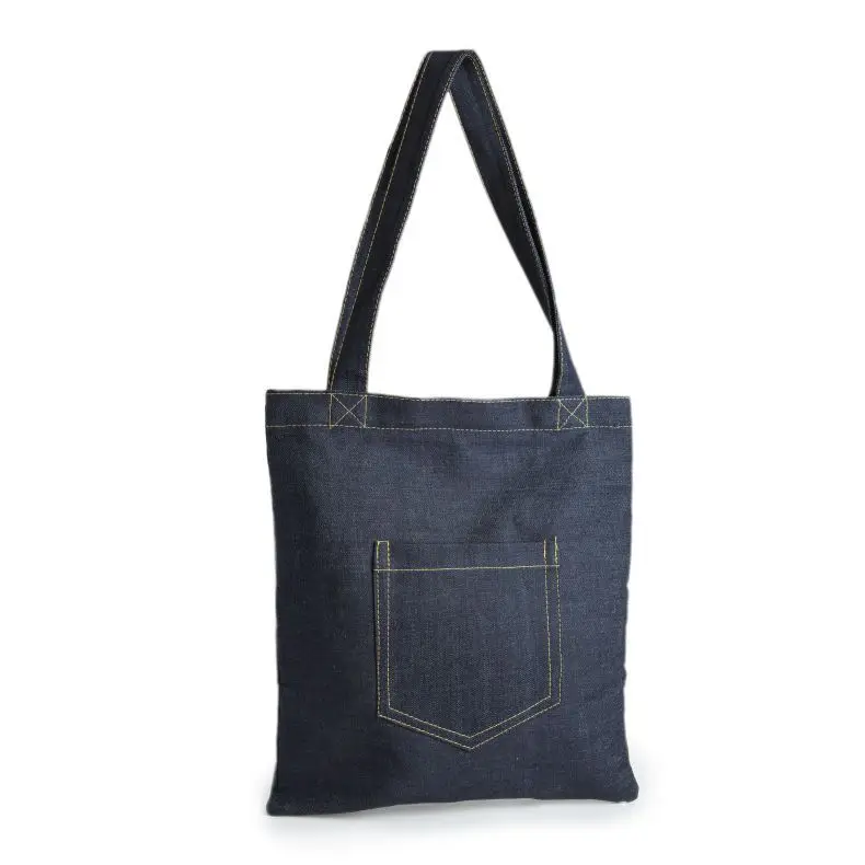 

2019 Wholesale Custom Blue Jean Canvas Custom Denim Tote Bag