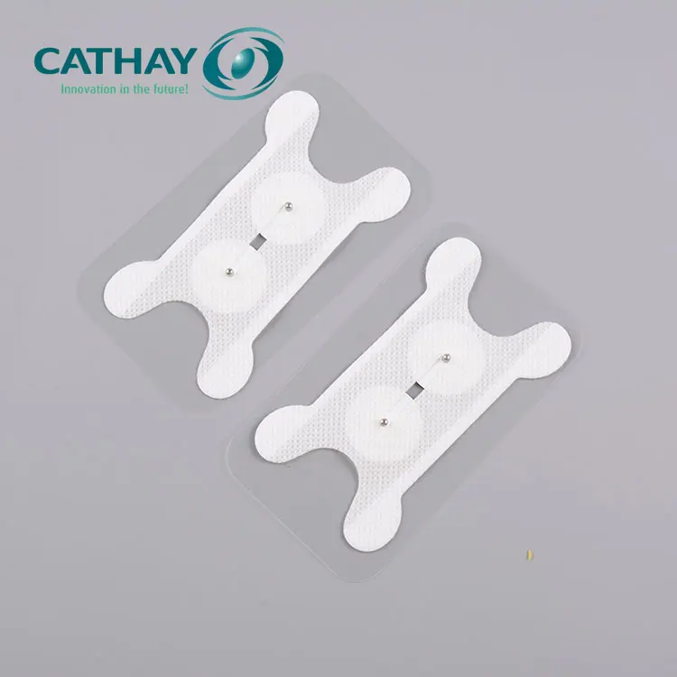
High quality certificated reusable suture material properties tens snap electrode pad 