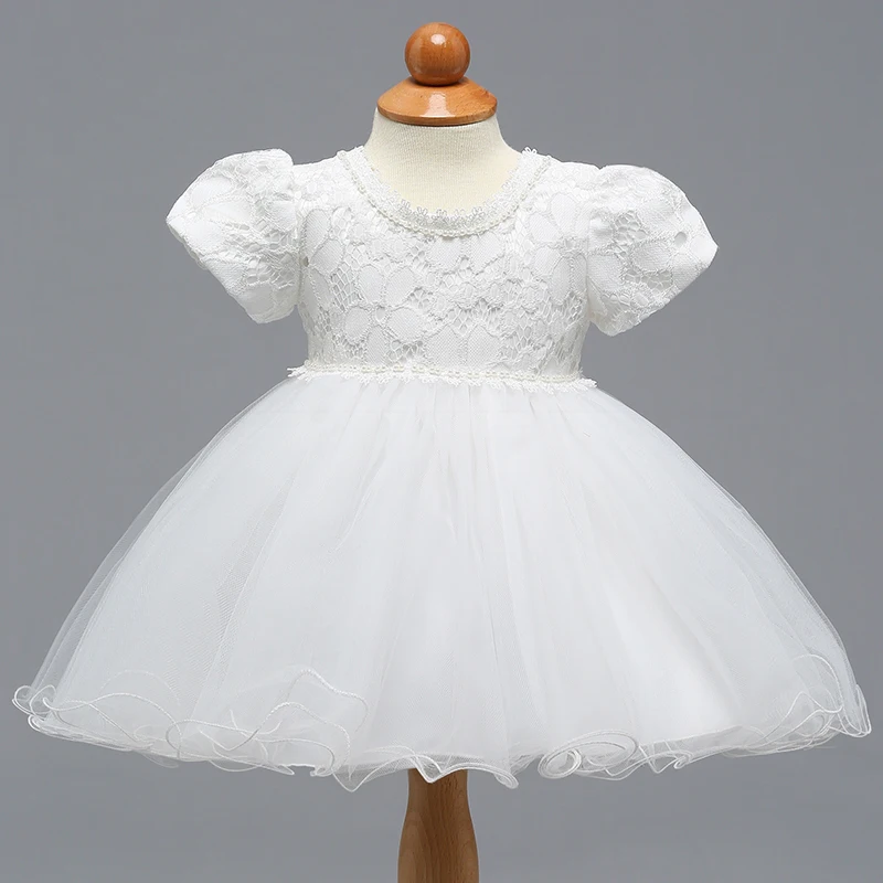 

New Born Baby Dress Online Girls Boutique Clothing Infant Babywearing Outfits Small Girl Party Dress, White