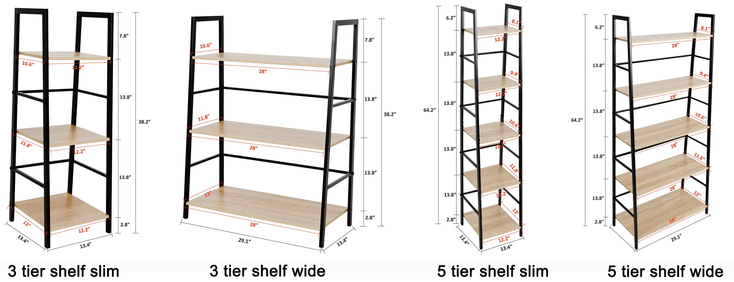 Modern Metal Wood Otobi Bookshelf Plant Display Rack With Ladder In ...