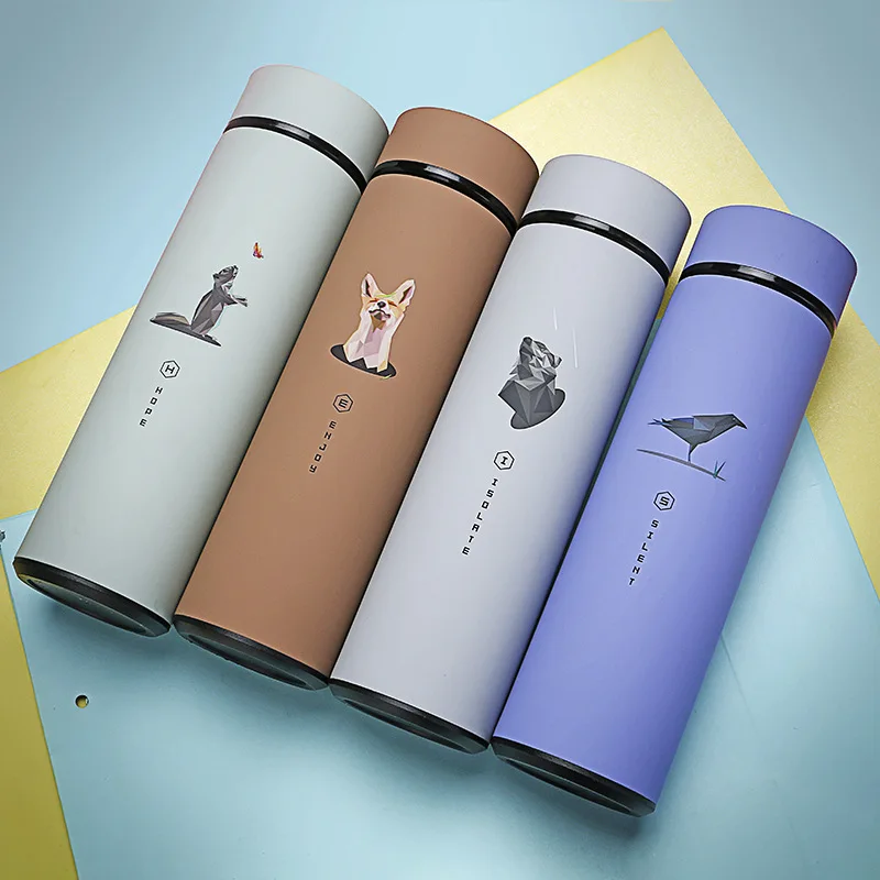 

Animal Design Double Wall Stainless Steel Thermos Water Bottle With Tea Infuser