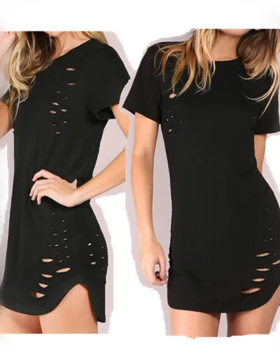 ripped tee dress