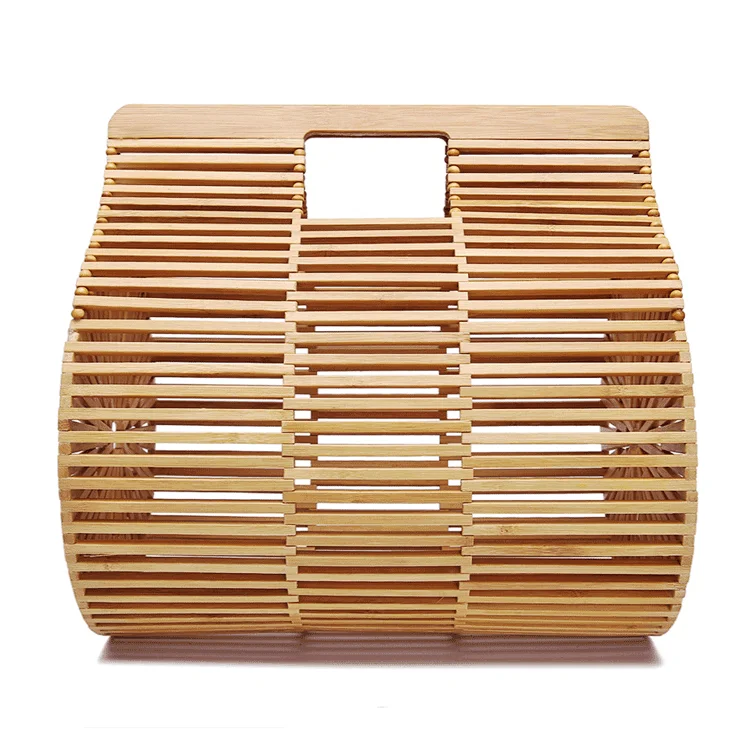 

Women bamboo handle bag handmade bamboo purse tote bag